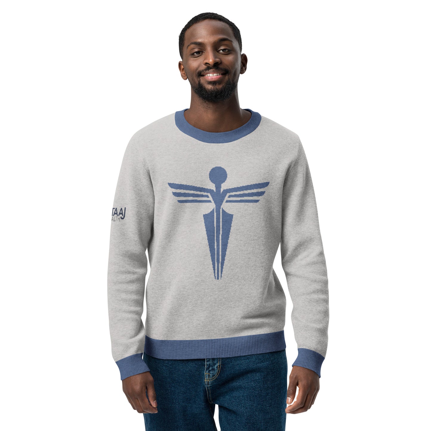 STAAJ Health Logo Knitted Crew Neck Sweater