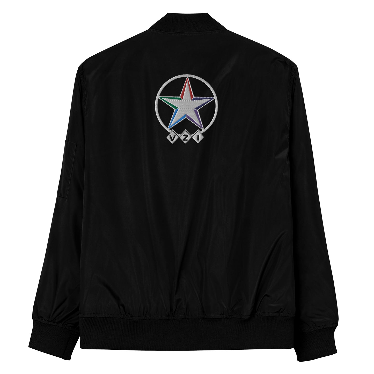 Vets2Industry Black Premium Recycled Bomber Jacket