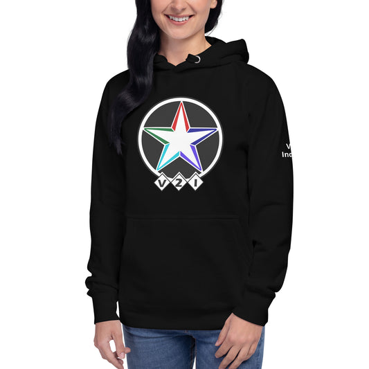 Vets2Industry Large Logo Black Pullover Unisex Hoodie