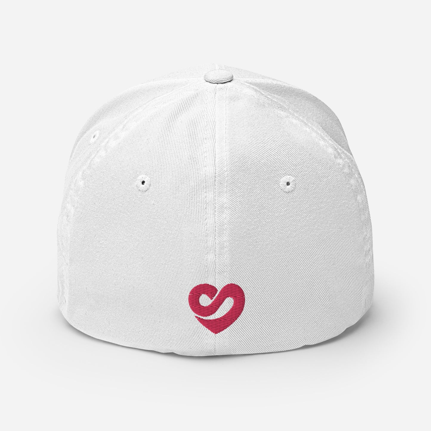 STAAJ Pink Logo White Structured Twill Cap