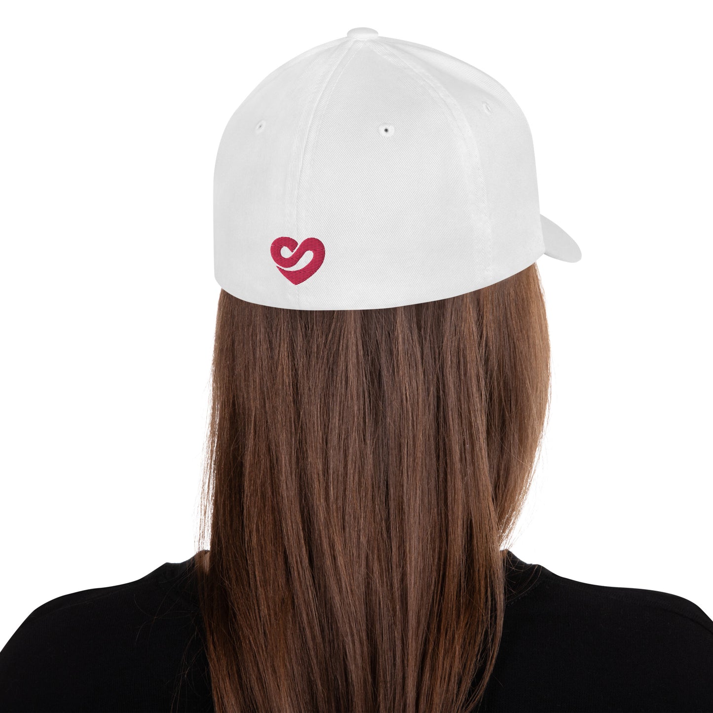 STAAJ Pink Logo White Structured Twill Cap
