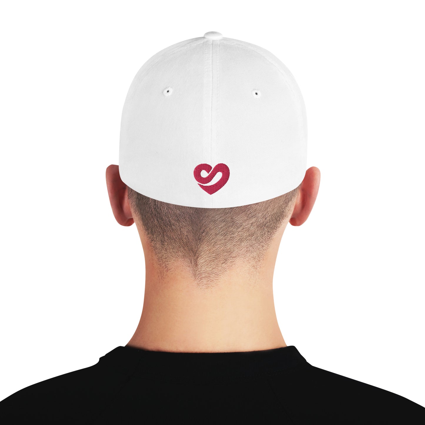 STAAJ Pink Logo White Structured Twill Cap