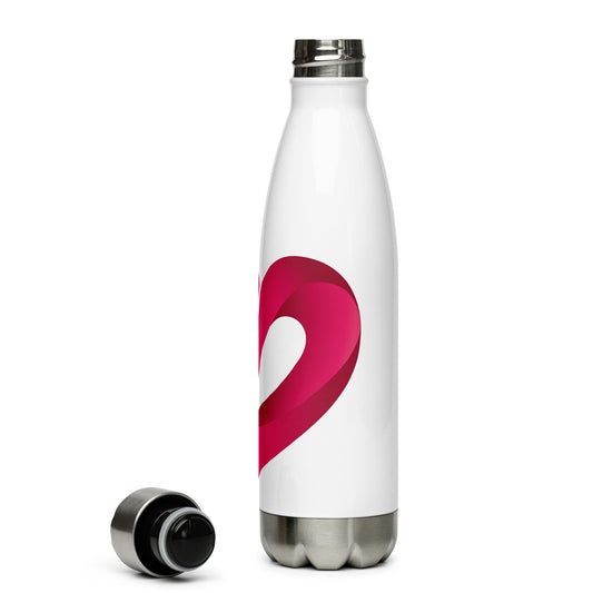STAAJ Heart-S White Stainless Steel Water Bottle